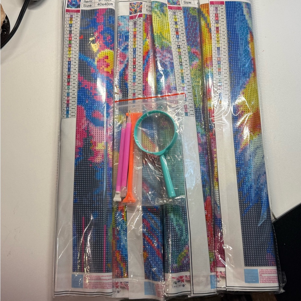 Diamond Painting Kit Bundle- total of 4 individual kits with different designs